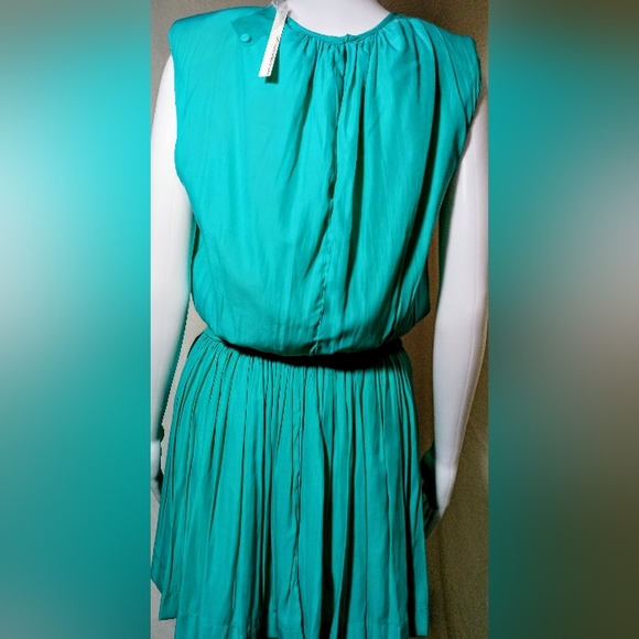 NWT Do+Be Turquoise S/L Padded Shoulder Mini Dress - Picture 2 of 8